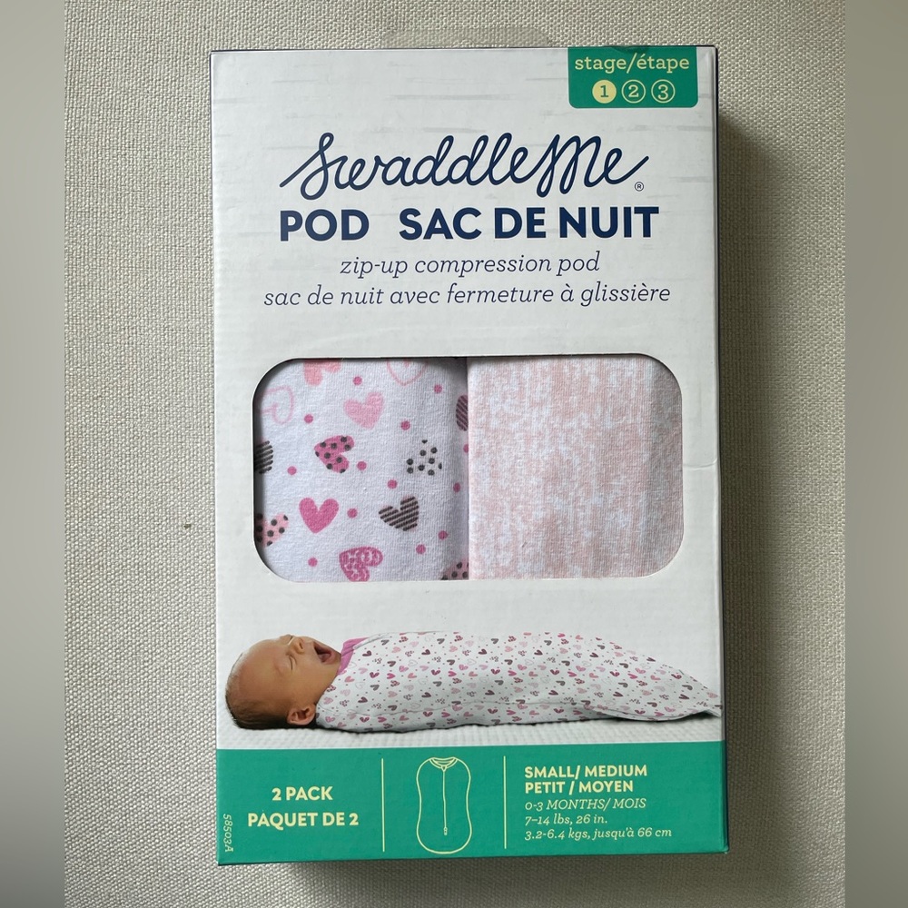 NEW SwaddleMe infant swaddle two pack size small/medium